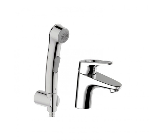 Смеситель для раковины с гигиеническим душем Bravat Drop-D F148162C-1, хром
