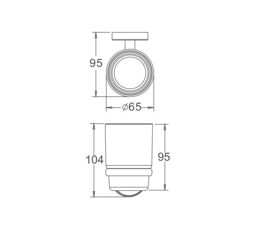 Стакан для ванной комнаты D-Lin D210111, черный