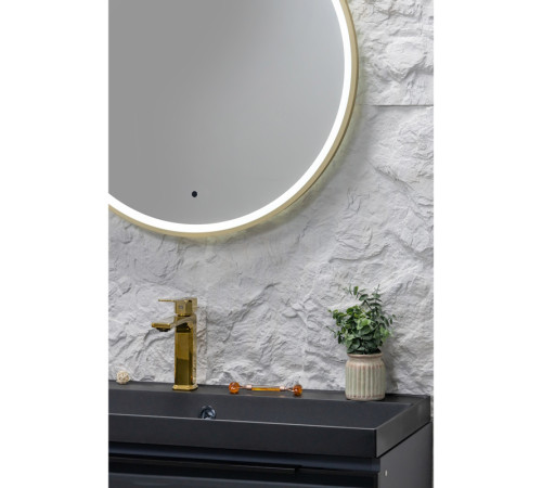 Зеркало Silver Mirrors Делуна/Deluna D700 TX (алюм. профиль, цвет золото бесконтактный сенсор)