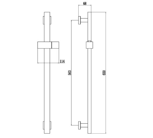 Душевая штанга Fmark FS90466H, черный