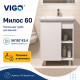 Тумба с раковиной напольная VIGO Милос 316 белый-com, 60 см