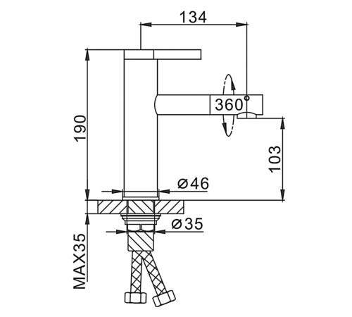 Смеситель для раковины Frap F1052-14, белый