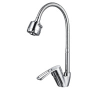 Смеситель для кухни с гибким изливом и режимом душ FRAP F43701-B, хром