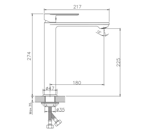 Смеситель для раковины Haiba HB11590-7, черный
