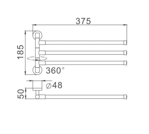 Полотенцедержатель D-Lin D254111, черный