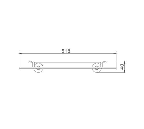 Полка стеклянная Haiba HB1707, хром