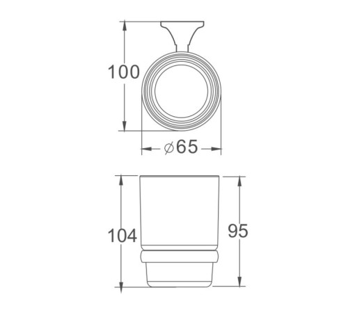 Стакан для ванной комнаты Haiba HB8506, хром
