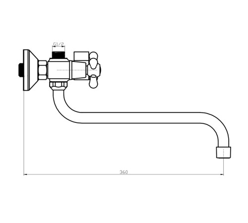 Смеситель для ванны VODA Ladoga LDG31/LDG31A, хром