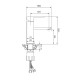Смеситель для раковины WesnaArt KUBUS KUB13-210Black, черный