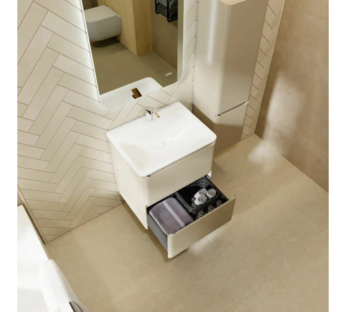 Тумба с раковиной подвесная RAVAL Вельто 2 60, светло-коричневый