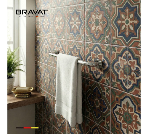 Полотенцедержатель BRAVAT D7394C-2-SW, хром