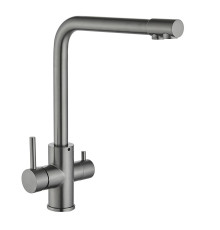 Смеситель для кухни с подключением к фильтру Fmark FS0862Q, графит