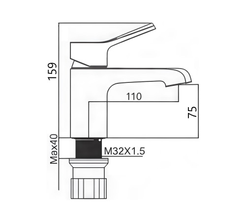 Смеситель для раковины Maretti Елена EA32RF163, хром