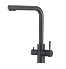 Смеситель для кухни с подключением фильтра WesnaArt EKO05-151Black, черный