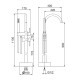 Смеситель для ванны напольный Webert Rimini RI851101740, белый