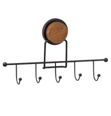 Крючок для ванной FIXSEN MAGIC WOOD FX-46005-5, черный/коричневый