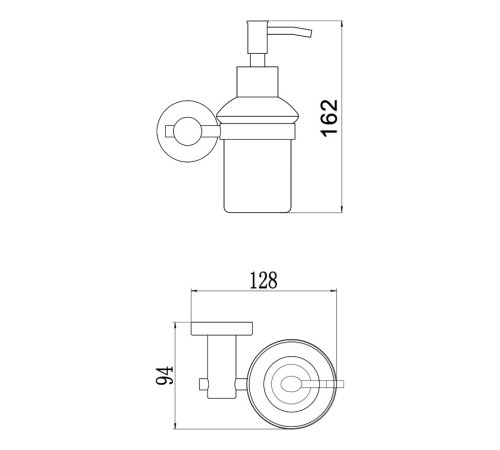 Дозатор жидкого мыла Savol S-005631Q, графит