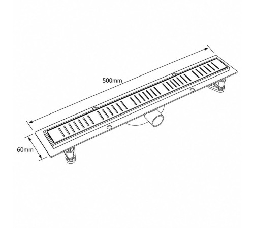 Душевой лоток GAPPO G85007-56, черный