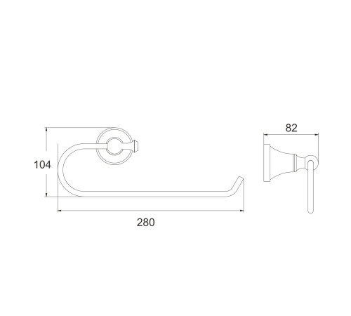 Полотенцедержатель Rose RG1906E, золото