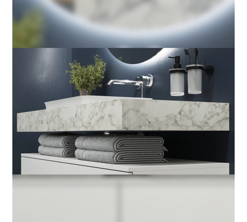 Столешница Velvex Unit 120, белый мрамор