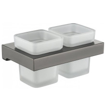 Стакан для ванной комнаты двойной Grocenberg AC0022BG, графит