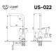 Смеситель для кухни Ulgran US-022-001, брашированная сталь