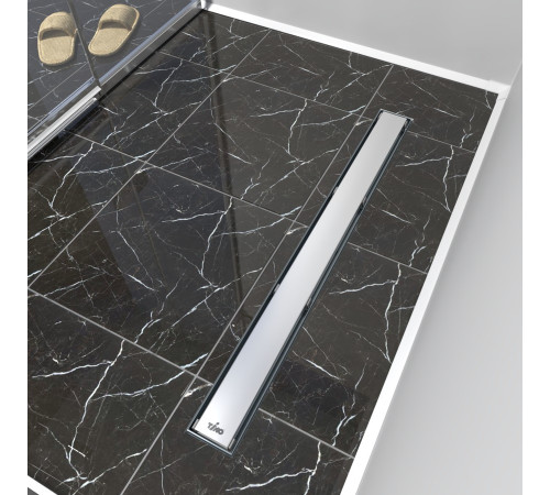 Душевой лоток (двухсторонняя решетка) TIMO Drain Protect DP20600-PG20600, сатин
