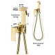 Гигиенический душ со смесителем встраиваемый Grocenberg GB002MG, матовое золото