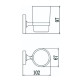 Стакан для ванной комнаты Savol S-007058, хром
