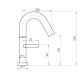 Cмеситель для раковины Knotlor SS-30/RB, бронза