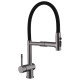 Смеситель для кухни с гибким изливом и режимом душ Fmark FS0152Q, графит