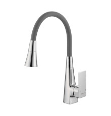 Смеситель для кухни с гибким изливом и режимом душ Haiba HB73823, хром