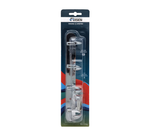 Планка с четырьмя крючками FIXSEN EQUIPMENT FX-1714, хром