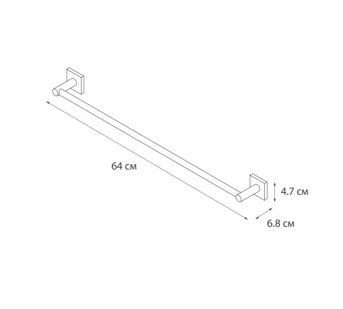 Полотенцедержатель FIXSEN LUX CHROME FX-15001A, хром