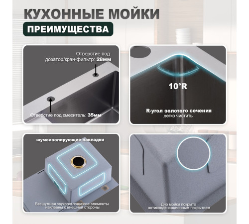 Кухонная мойка Splenka S704.7850.05, сатин