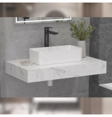Столешница Velvex Unit 80 белый мрамор