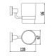 Стакан для ванной комнаты Savol S-009558, хром
