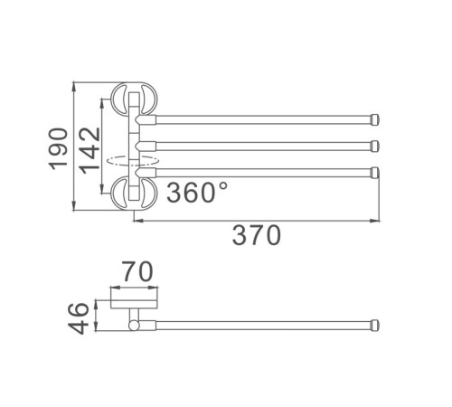 Полотенцедержатель D-Lin D254700, хром