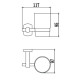 Стакан для ванной комнаты Savol S-009958, хром
