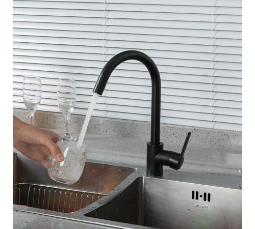 Смеситель для кухни FRUD R42052-12, черный