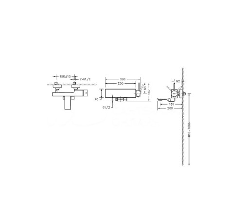 Смеситель для ванны Bravat Arc F66061C-01A-ENG, хром