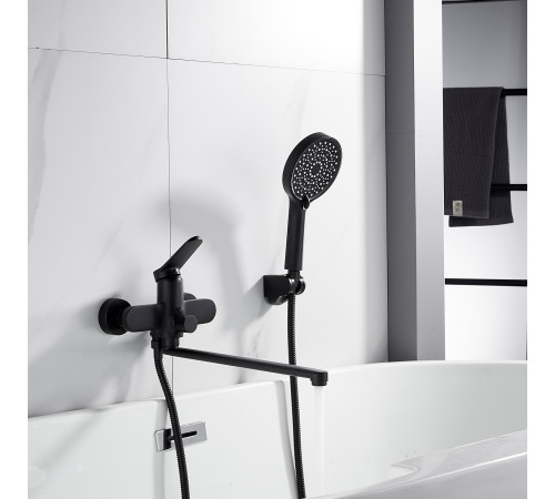 Смеситель для ванны Shevanik S4322H, черный