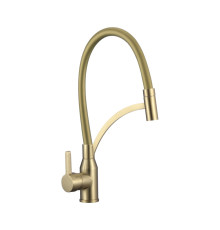 Смеситель для кухни с гибким изливом Fmark FS8244C-07, матовое золото