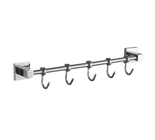 Планка с крючками для полотенец Haiba HB8615-5, хром