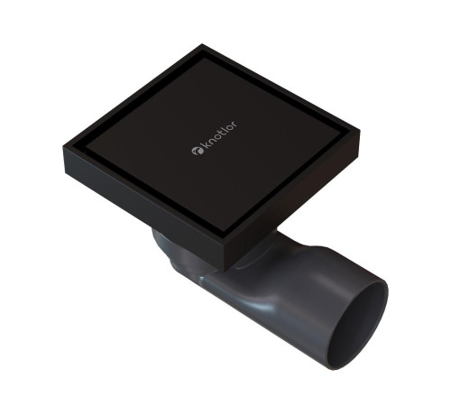 Душевой трап точечный Knotlor SDSS100BL, матовый черный