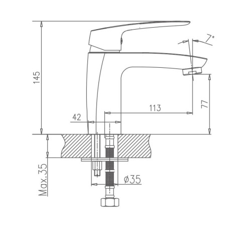 Смеситель для раковины Haiba HB10183, хром