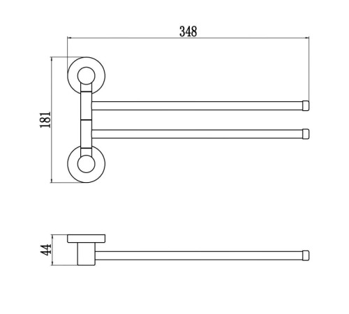 Полотенцедержатель Savol S-005602H, черный