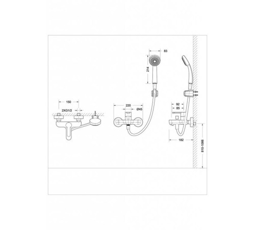 Смеситель для ванны Bravat Stream F63783C-B, хром