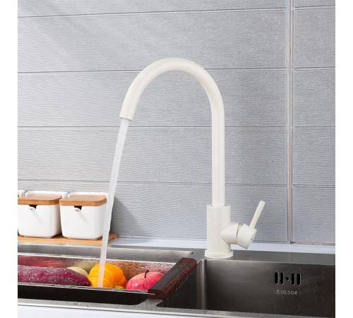 Смеситель для кухни FRAP F40899-1, белый