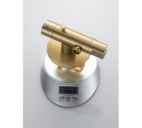 Гигиенический душ с термостатом Rose R915G, золотой сатин